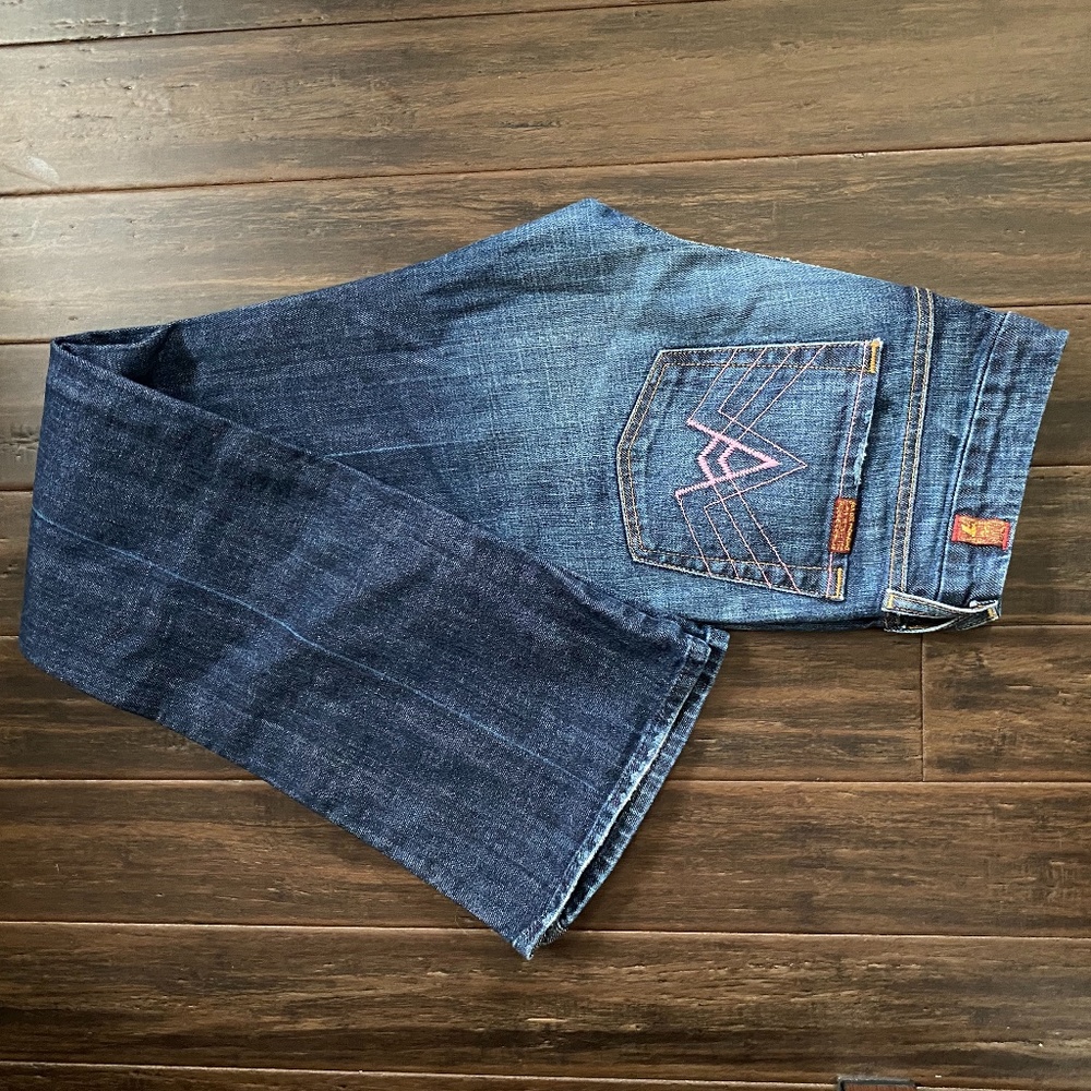 7 For All Mankind Pink A Pocket